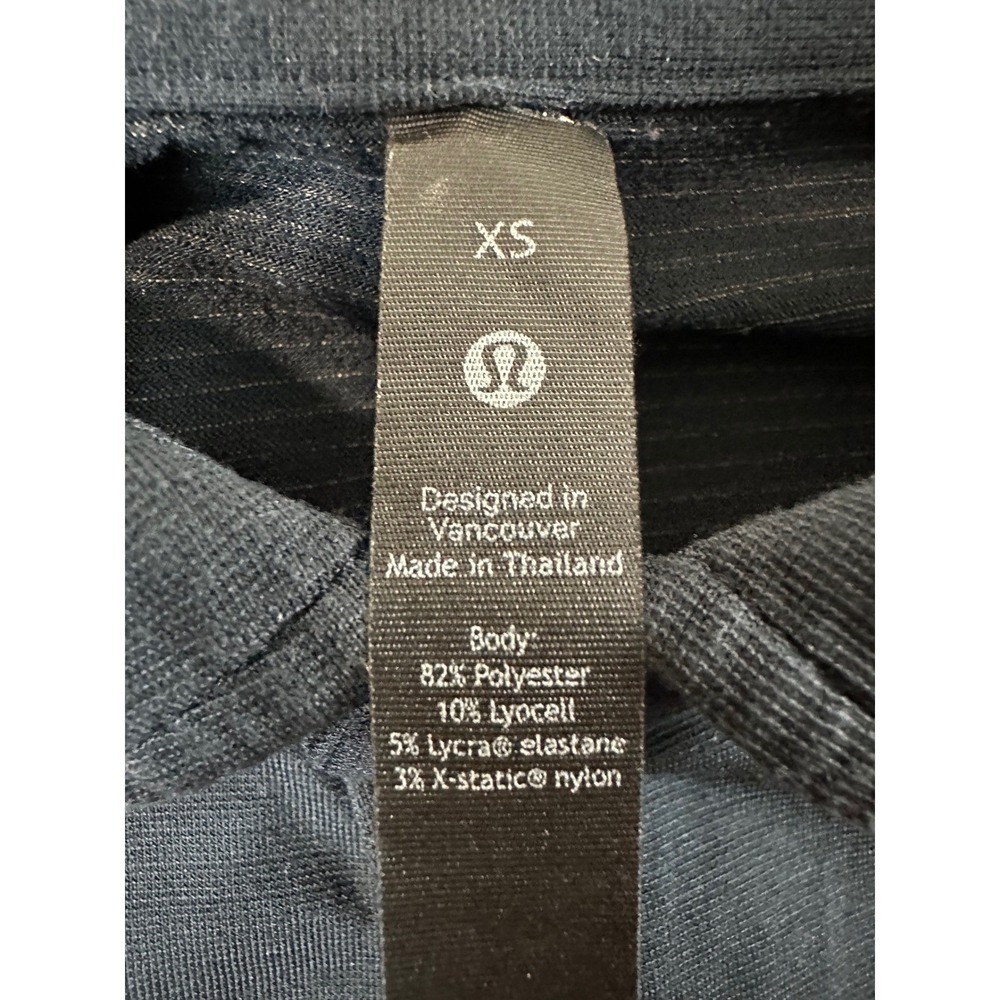 Lululemon Evolution Short-Sleeve Polo Shirt Mens Size XS Navy Blue EUC - Picture 2 of 9